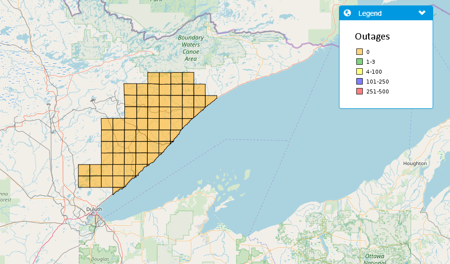 Live Power Outage Map - Table Rock Lake Map